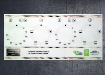 Cooke & Lewis CSB60A Compatible fascia sticker set x2. (image for) Cooke & Lewis CSB60A Compatible fascia sticker set x2.