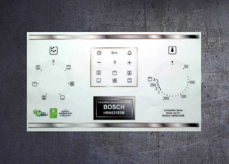 (image for) Bosch HBN531E0B compatible sticker set. - Click Image to Close