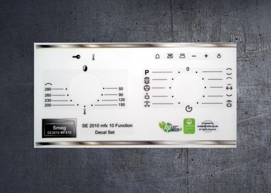 (image for) Smeg SE2010MFX 10 function compatible fascia sticker set. - Click Image to Close