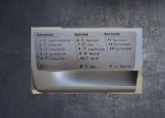 (image for) Compatible HOTPOINT WMF760 Silver soap tray sticker with wash programs.